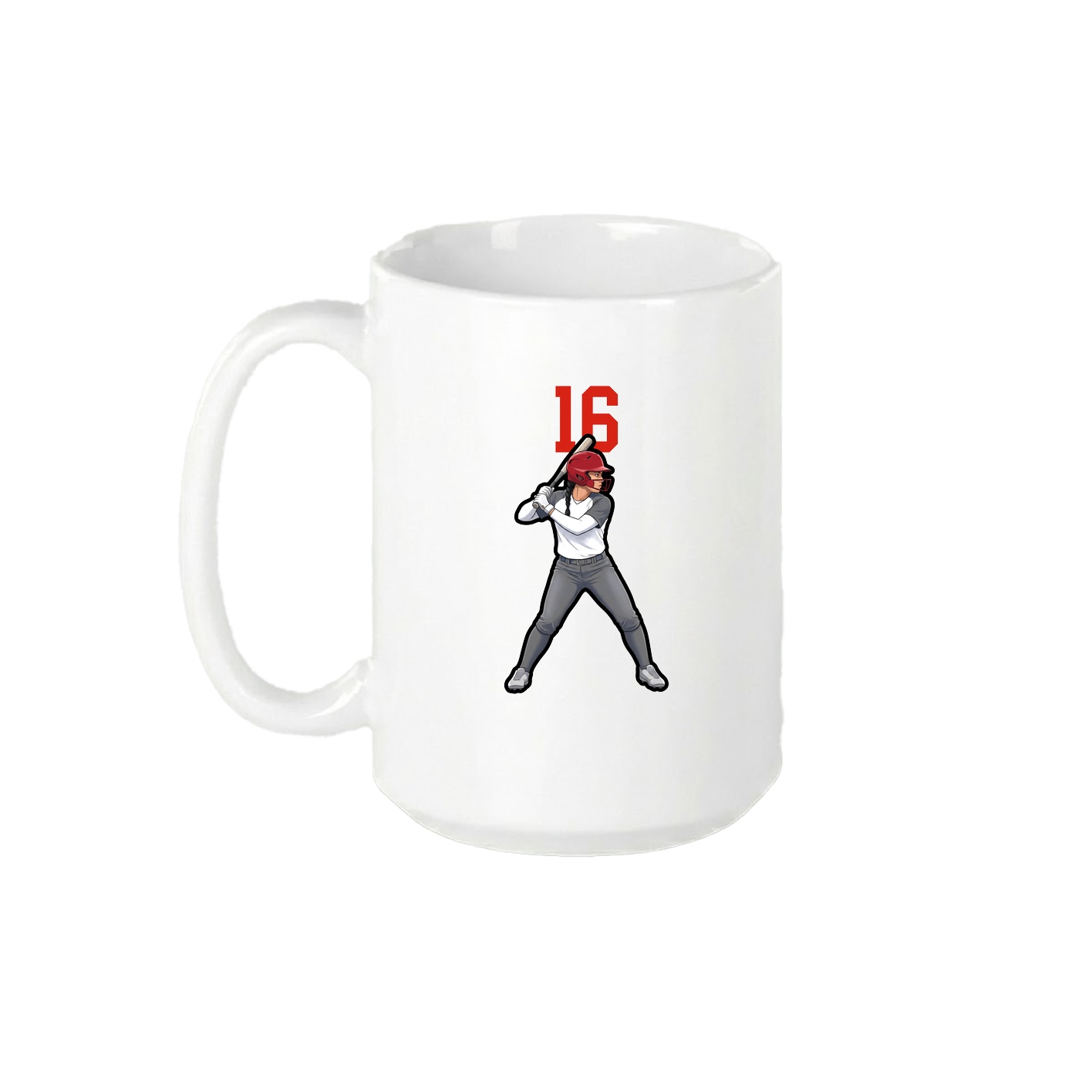 15oz Coffee Mug — Number Top in White