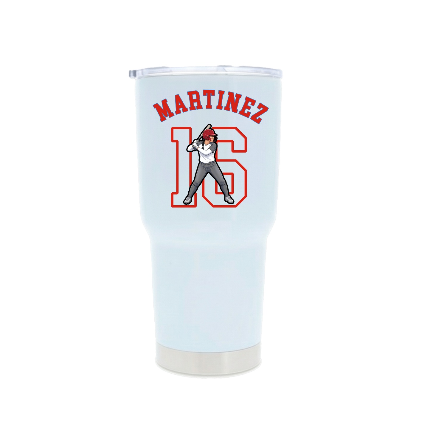 30oz Stainless Steel Tumbler — Shirsey Arch in White