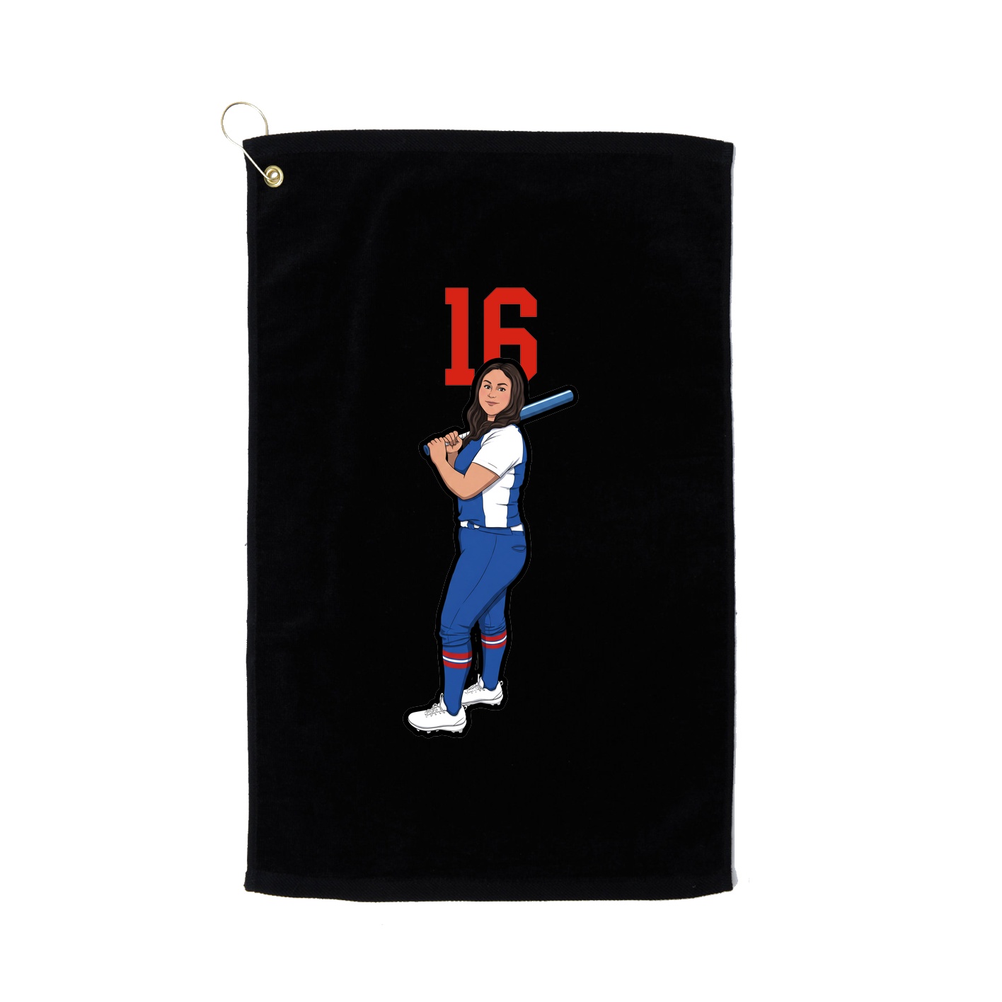 Golf Towel — Number Top in Black
