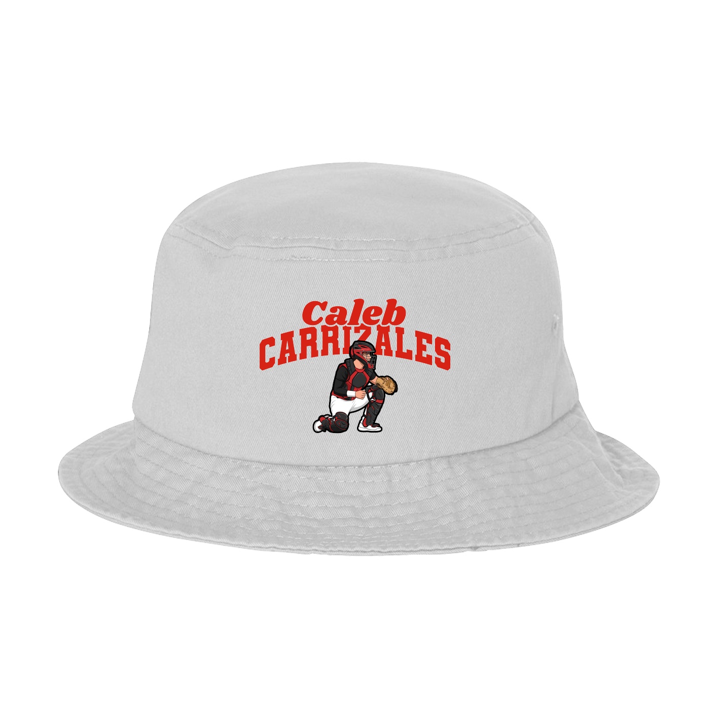 Bucket Cap — Signature Arch in White