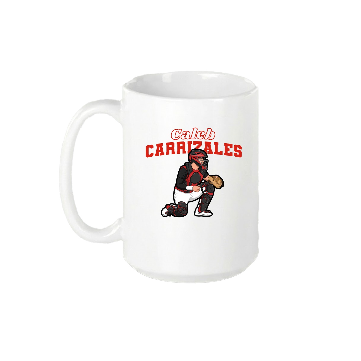 15oz Coffee Mug — Name Arch in White