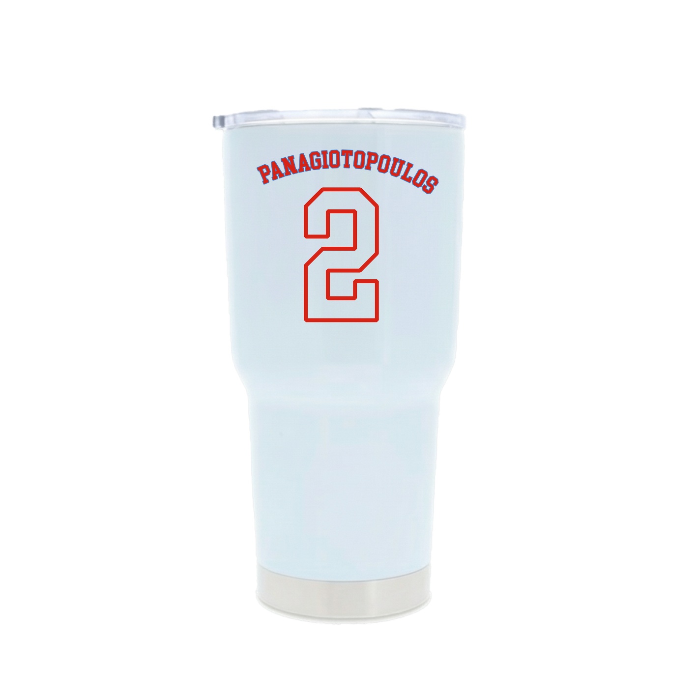 30oz Stainless Steel Tumbler — Shirsey Arch in White