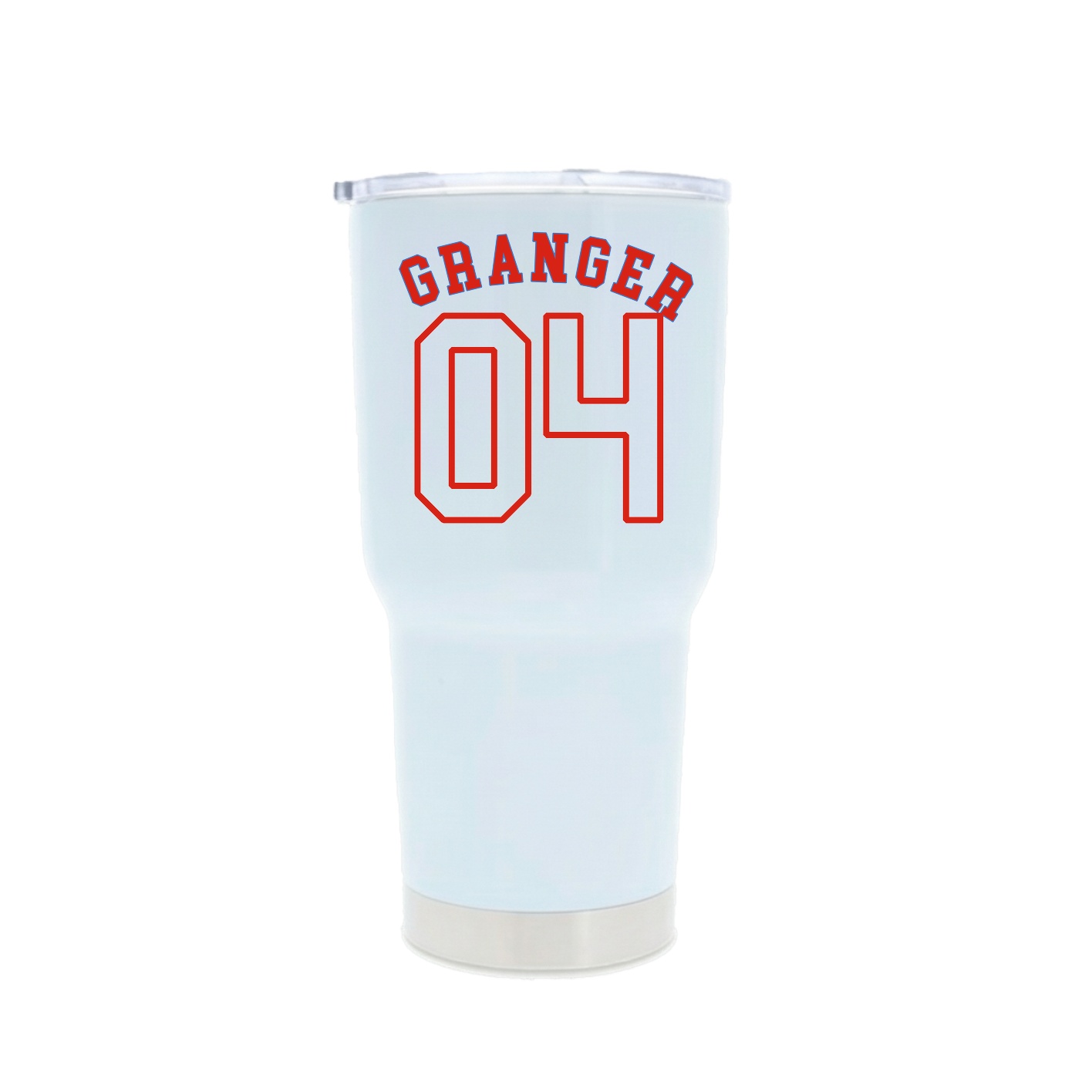 30oz Stainless Steel Tumbler — Shirsey Arch in White