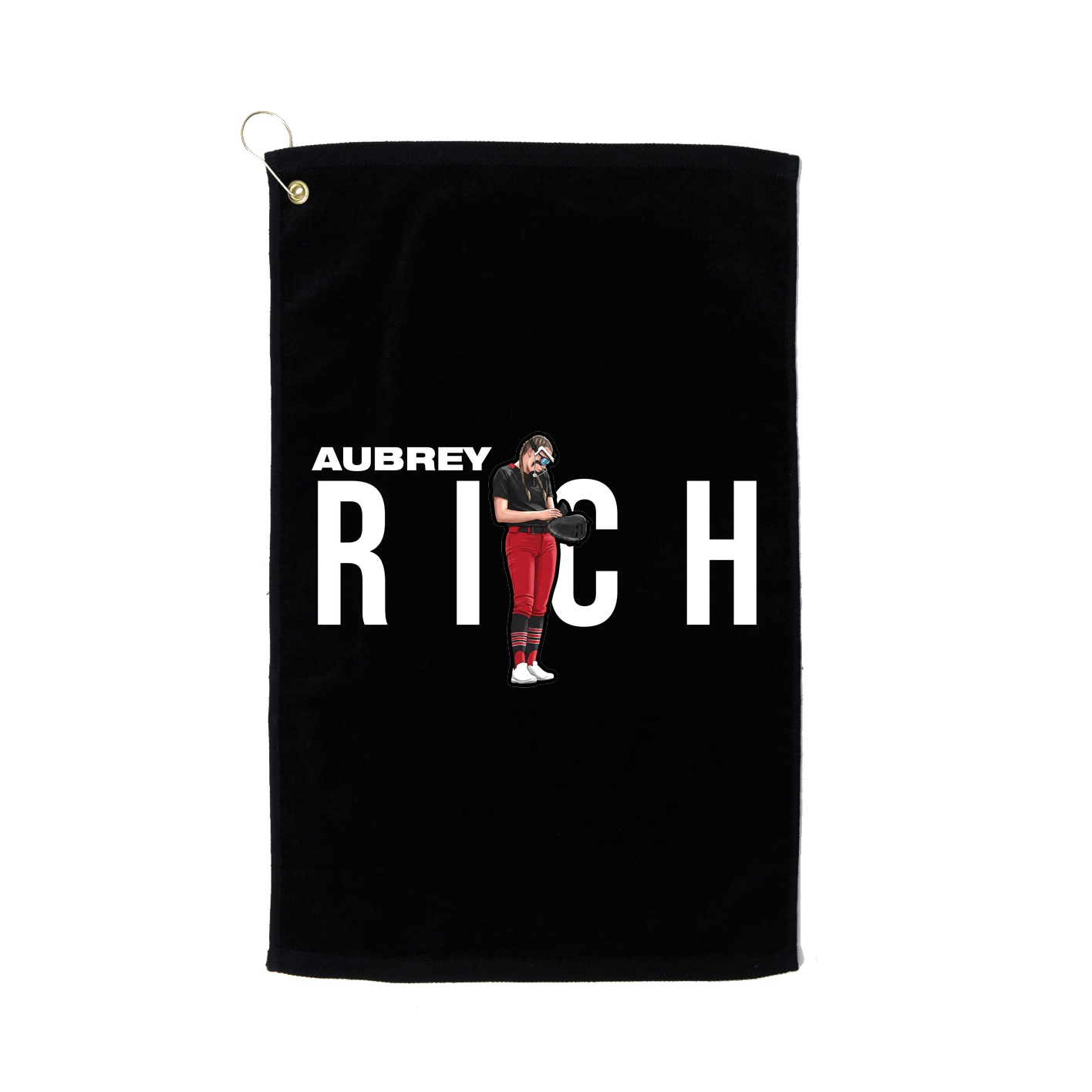 Golf Towel — Player Name in Black