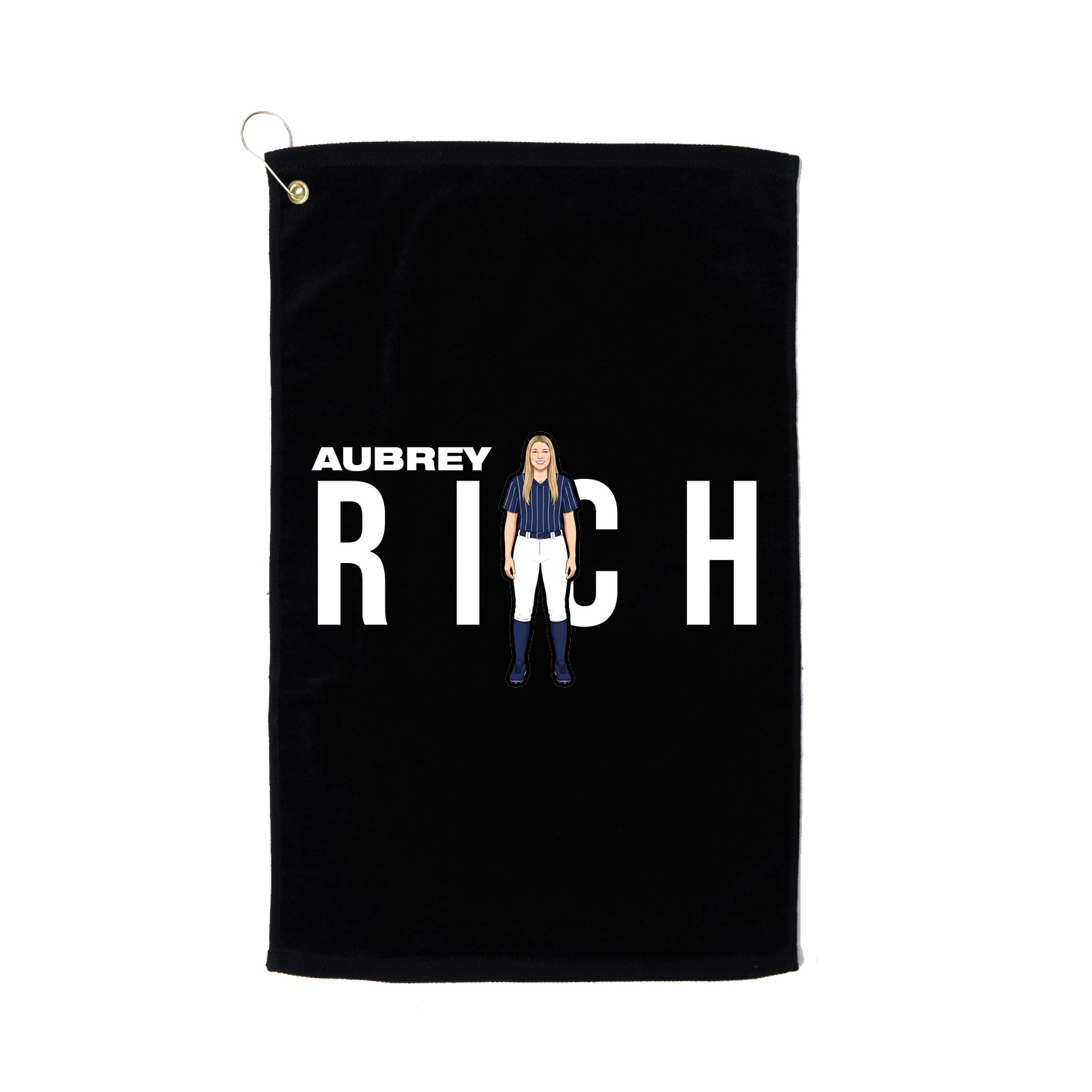 Golf Towel — Player Name in Black