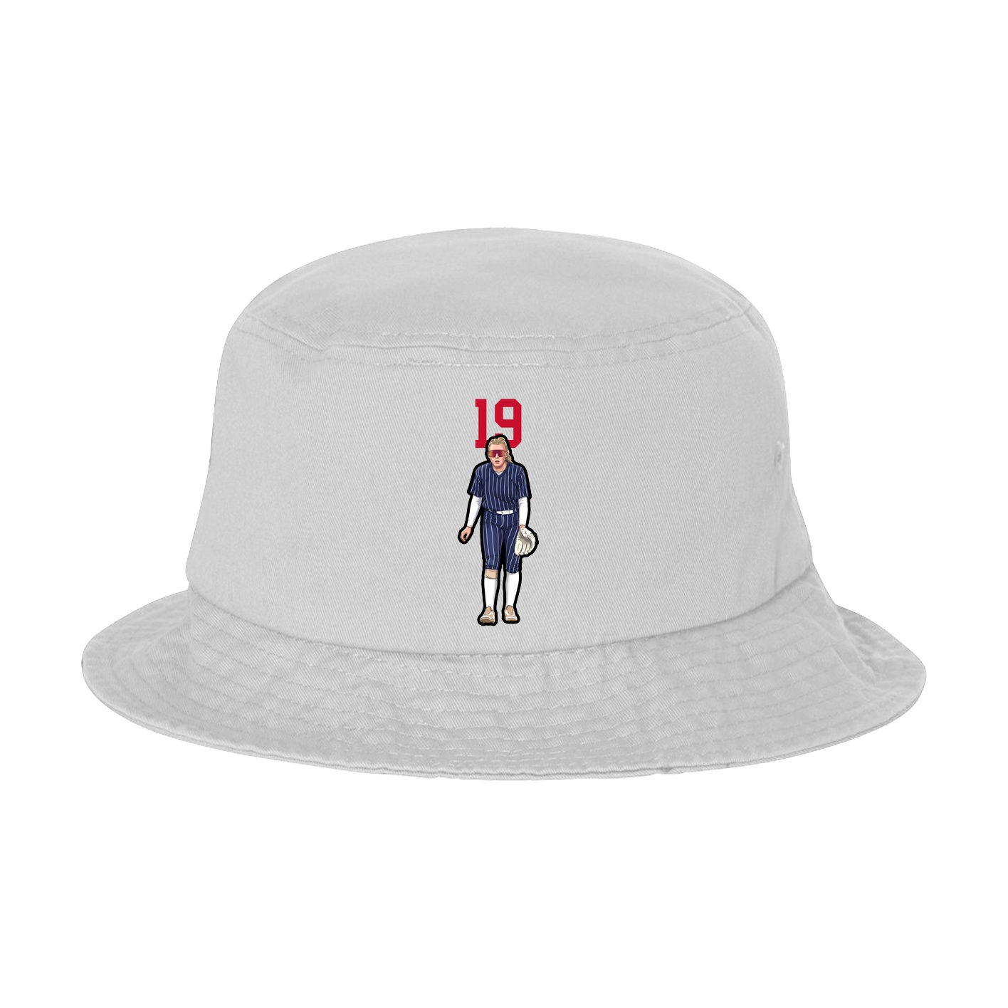 Bucket Cap — Number Top in White