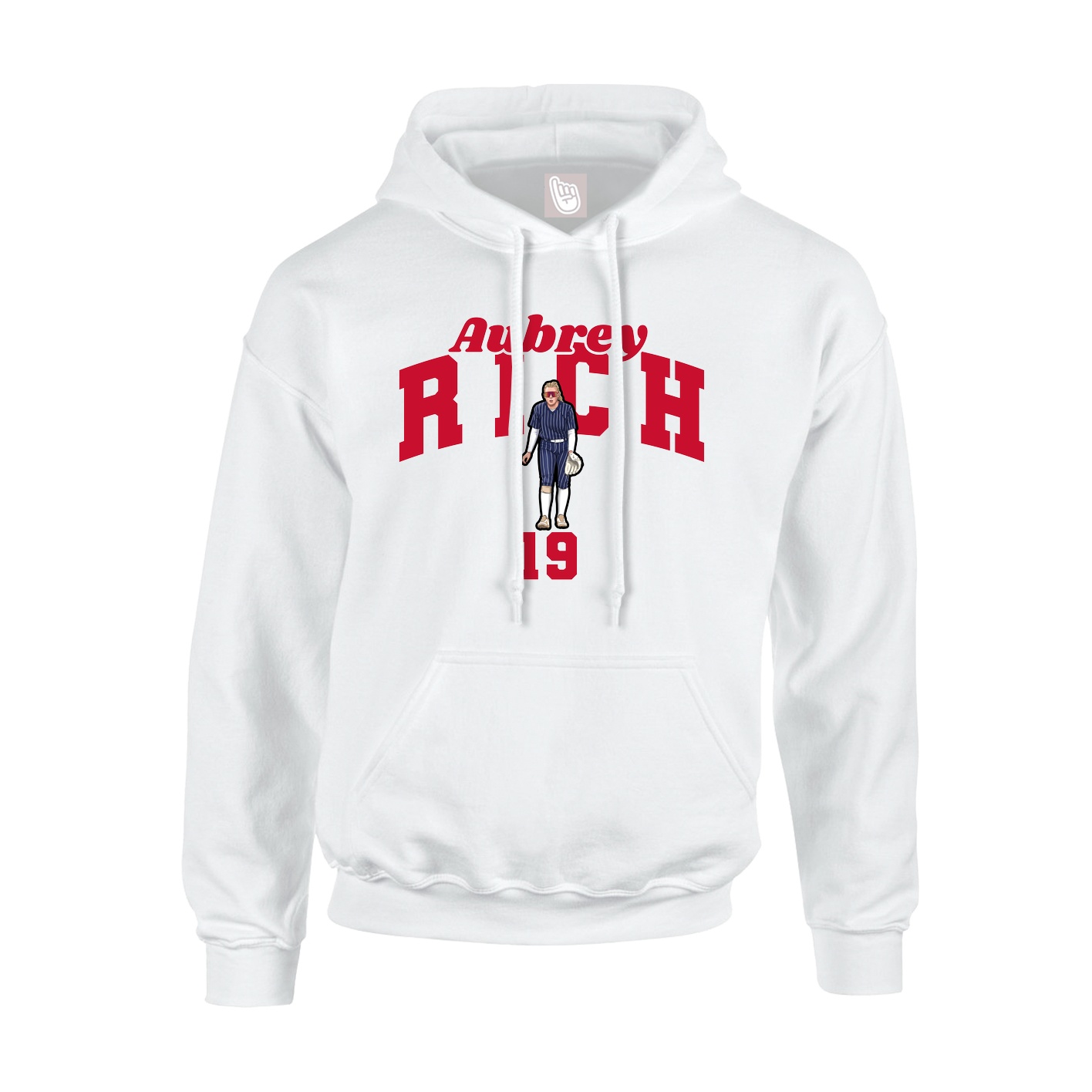 Hoodie — Signature Arch in White