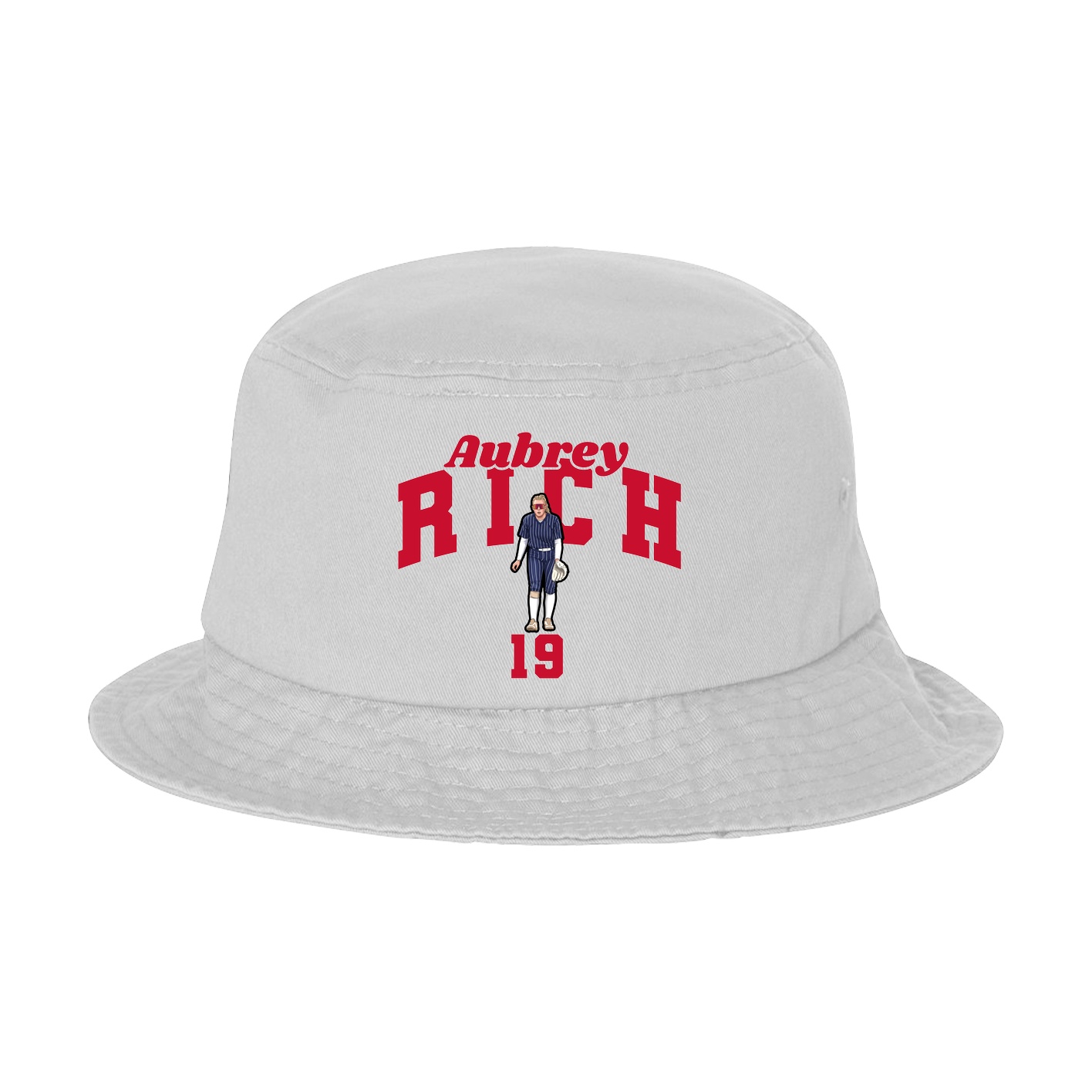 Bucket Cap — Signature Arch in White