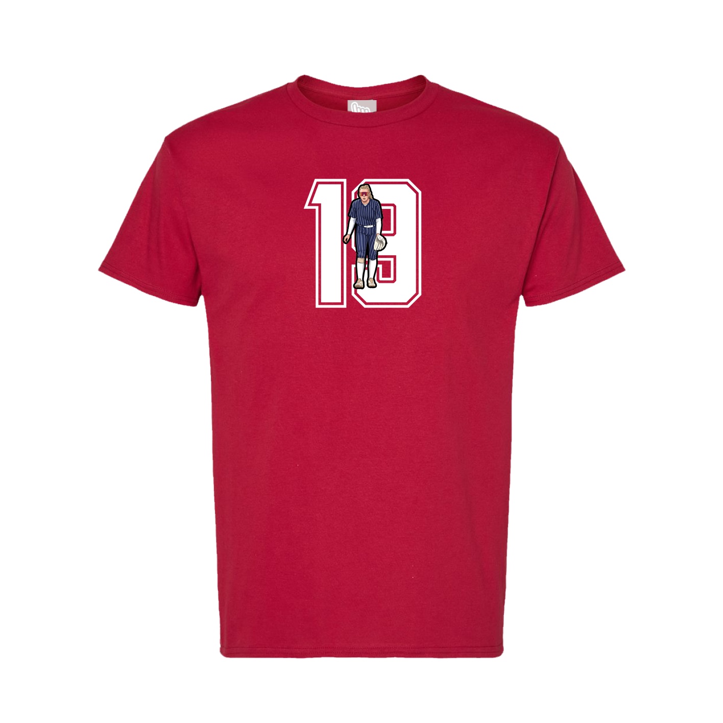 Tee — Number in Crimson