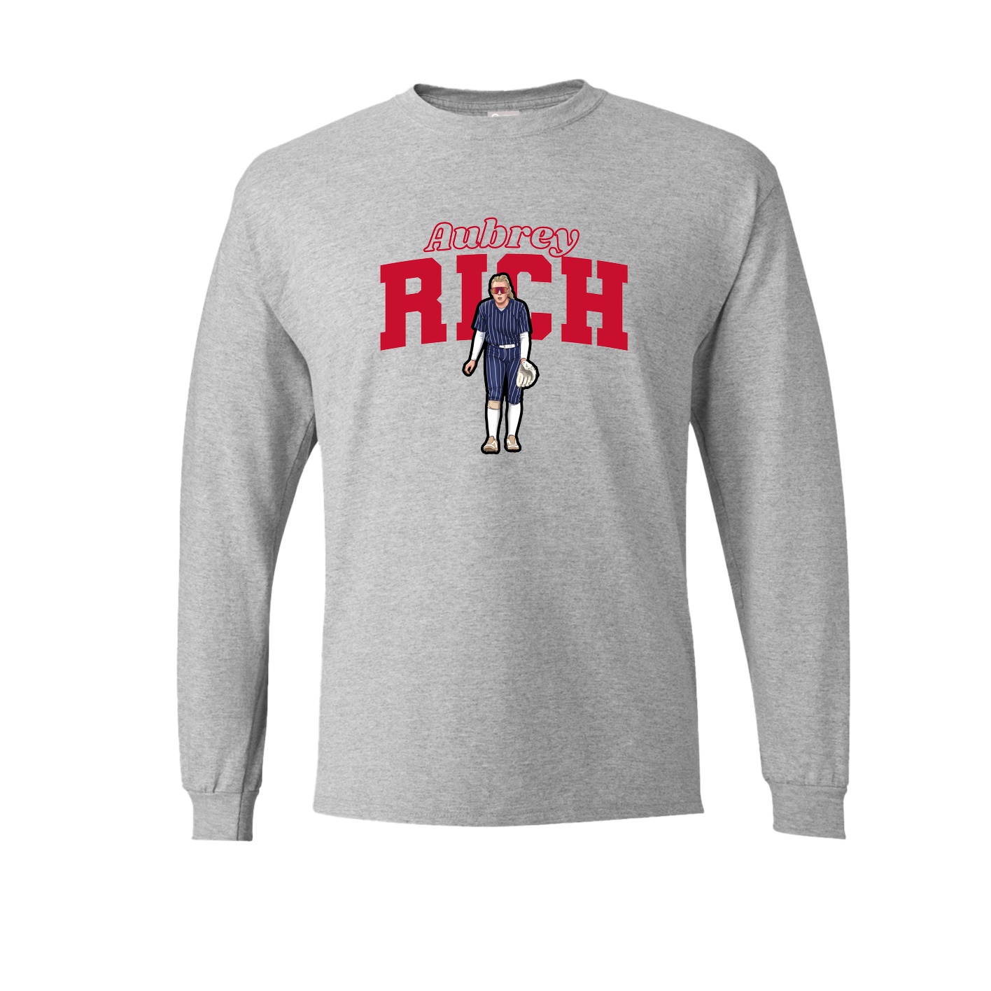 Long Sleeve Tee — Name Arch in Grey