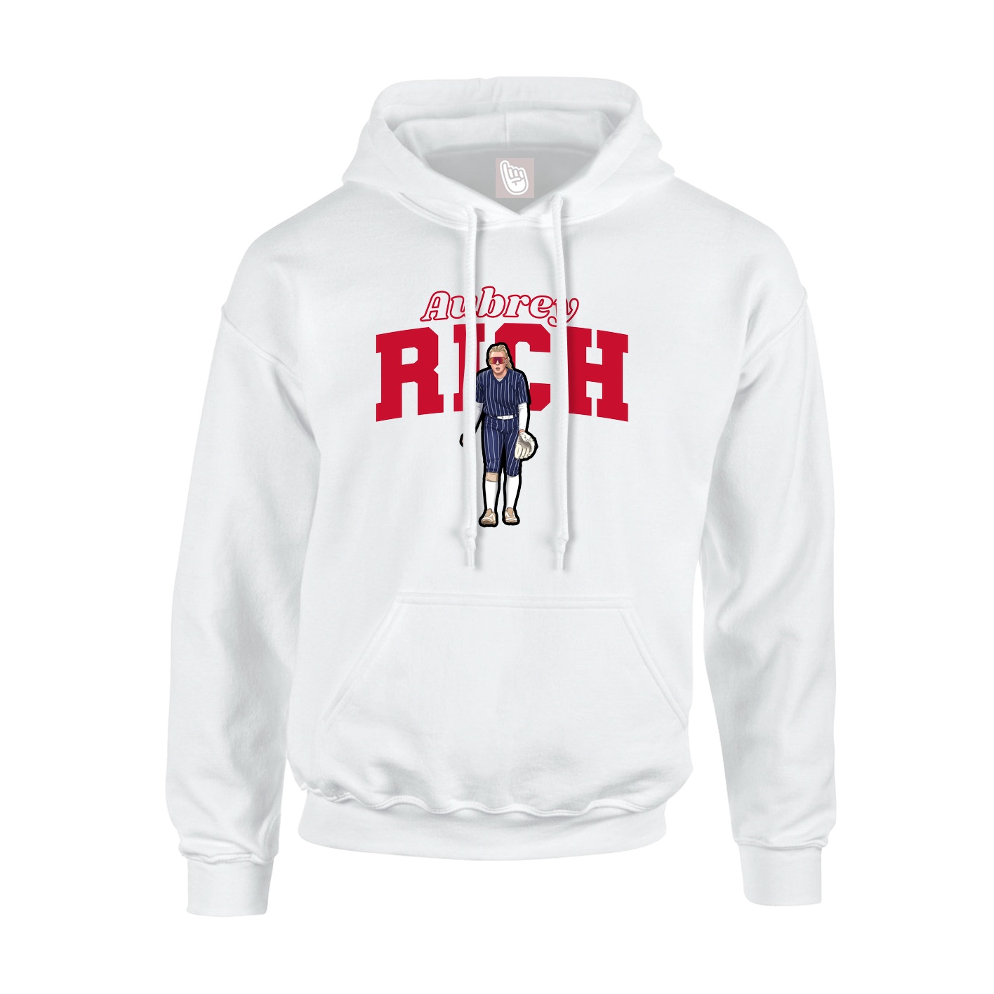 Hoodie — Name Arch in White