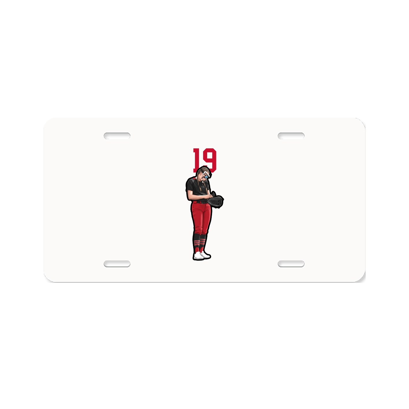 License Plate — Number Top in Classic