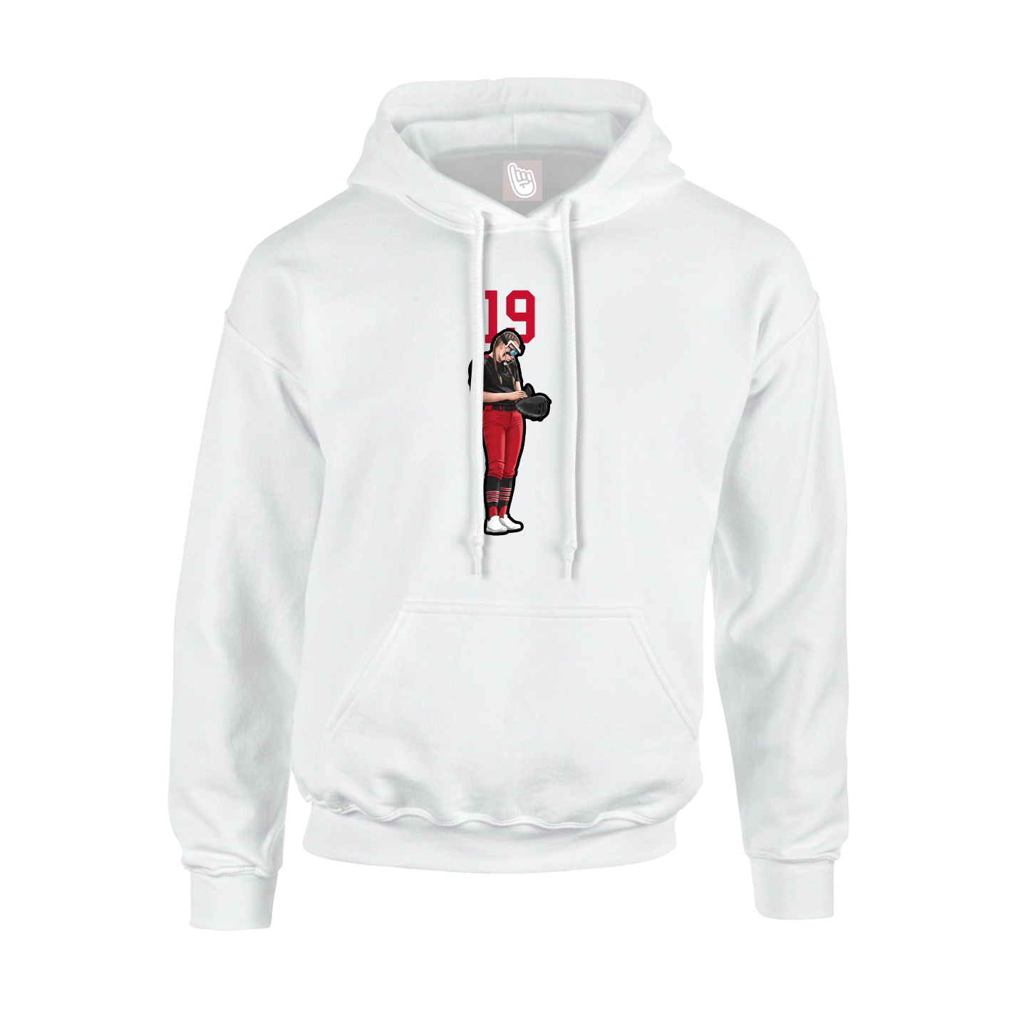 Hoodie — Number Top in White