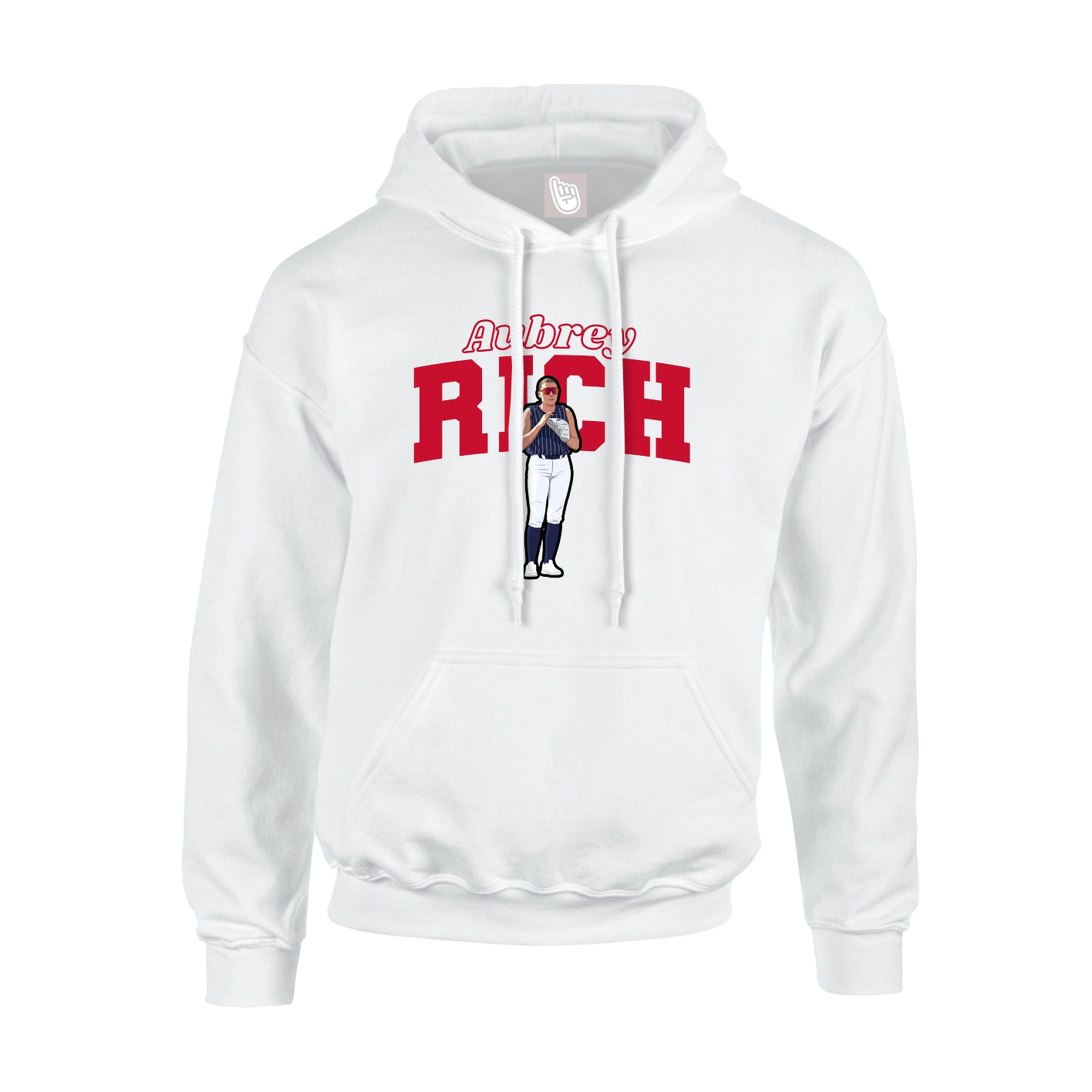Hoodie — Name Arch in White