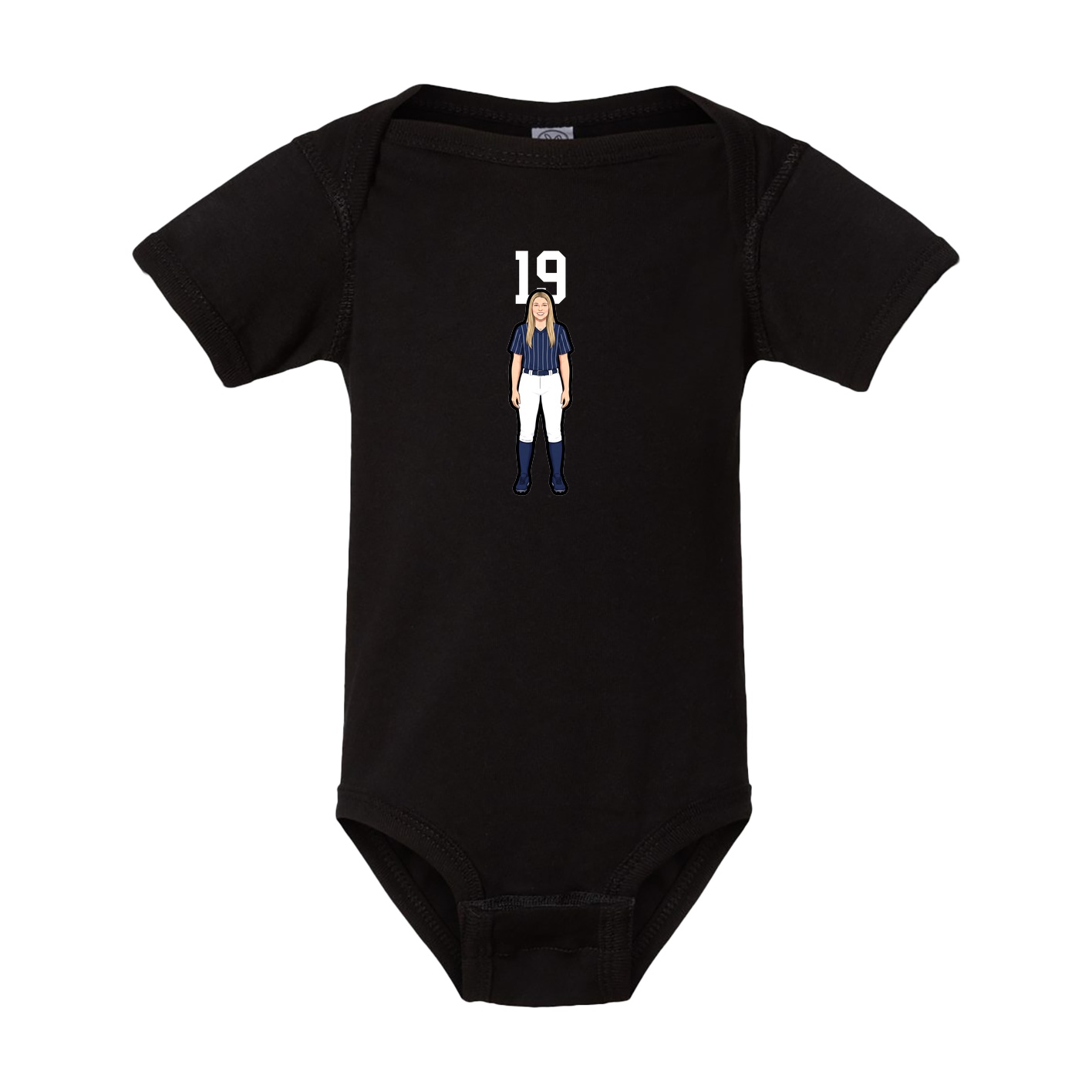Baby Onesie — Number Top in Black