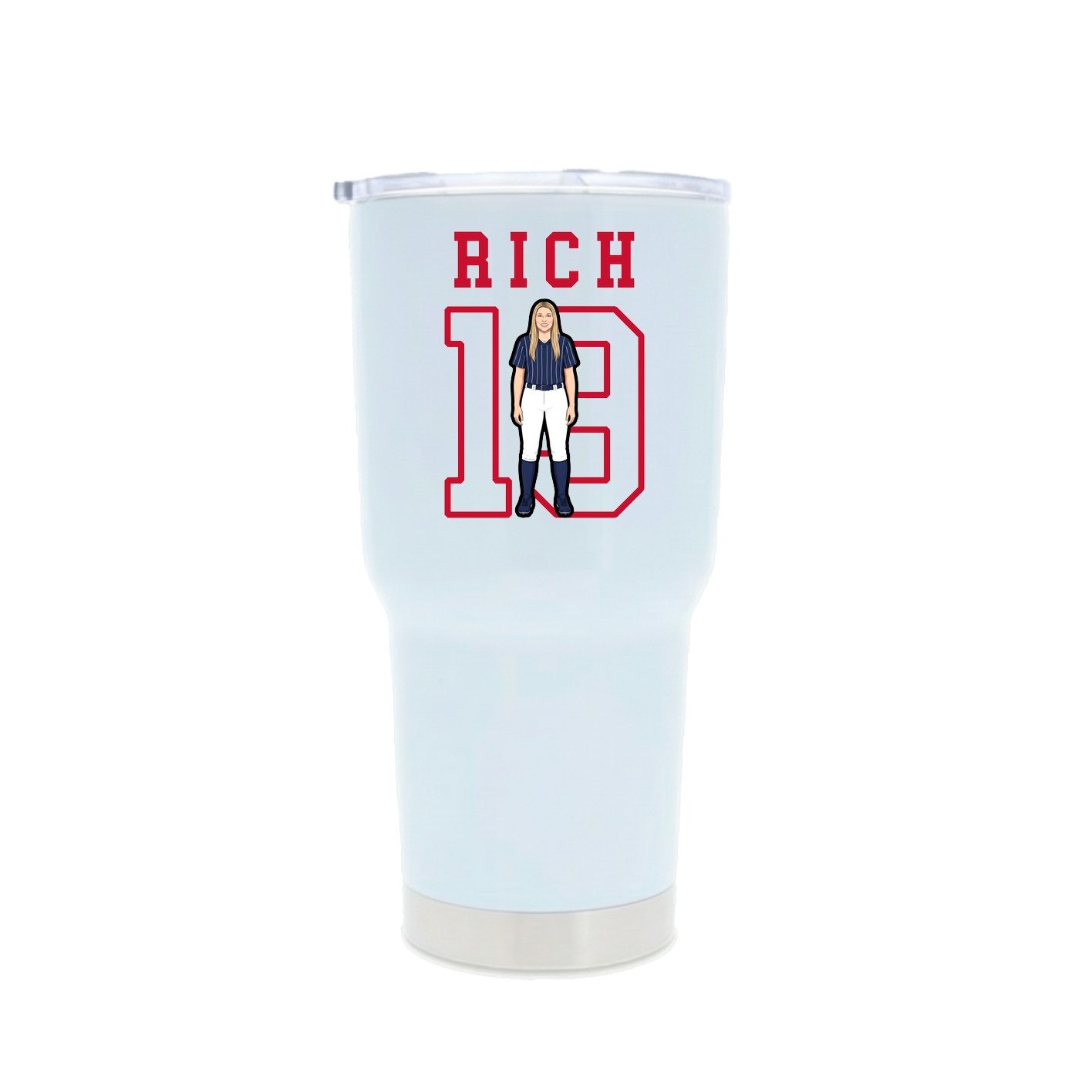 30oz Stainless Steel Tumbler — Shirsey in White