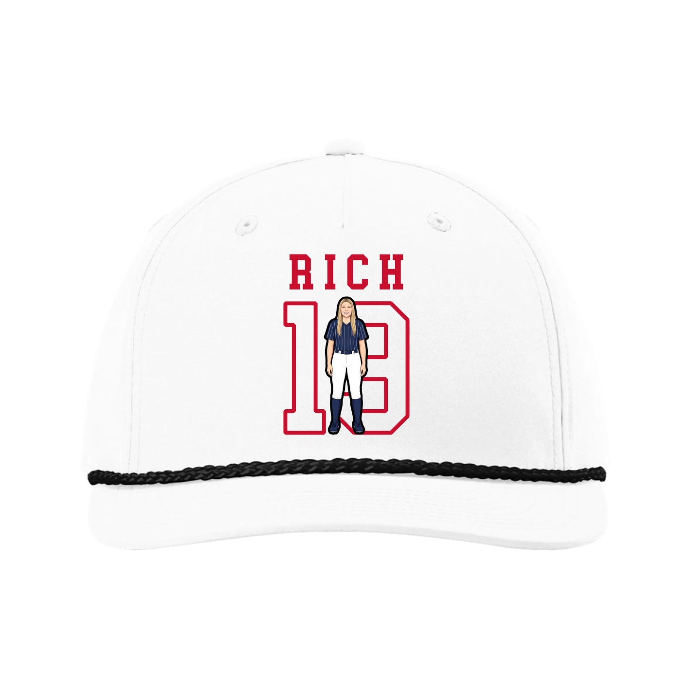 Five-Panel Classic Rope Cap — Shirsey in White