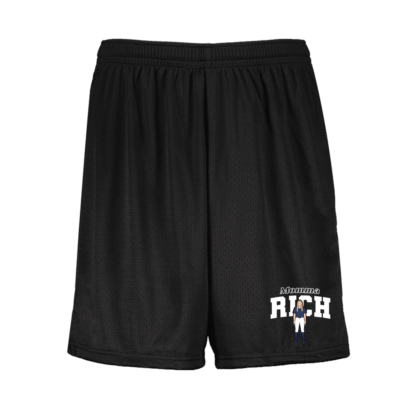 Shorts — Mothers Day Block in Black