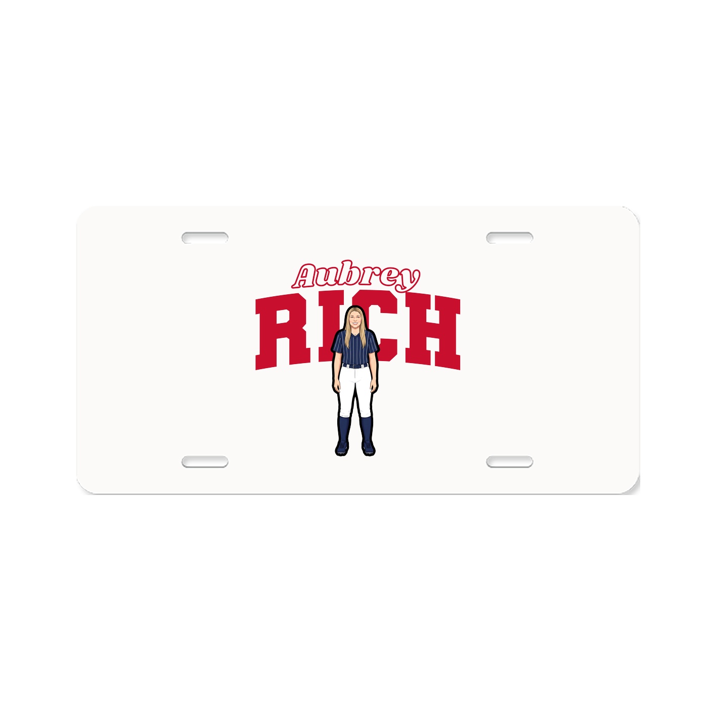 License Plate — Name Arch in Classic