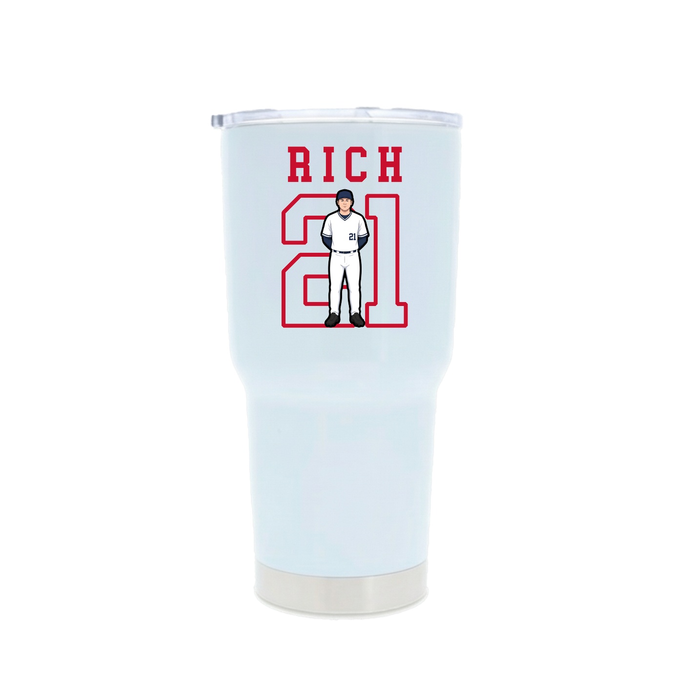 30oz Stainless Steel Tumbler — Shirsey in White