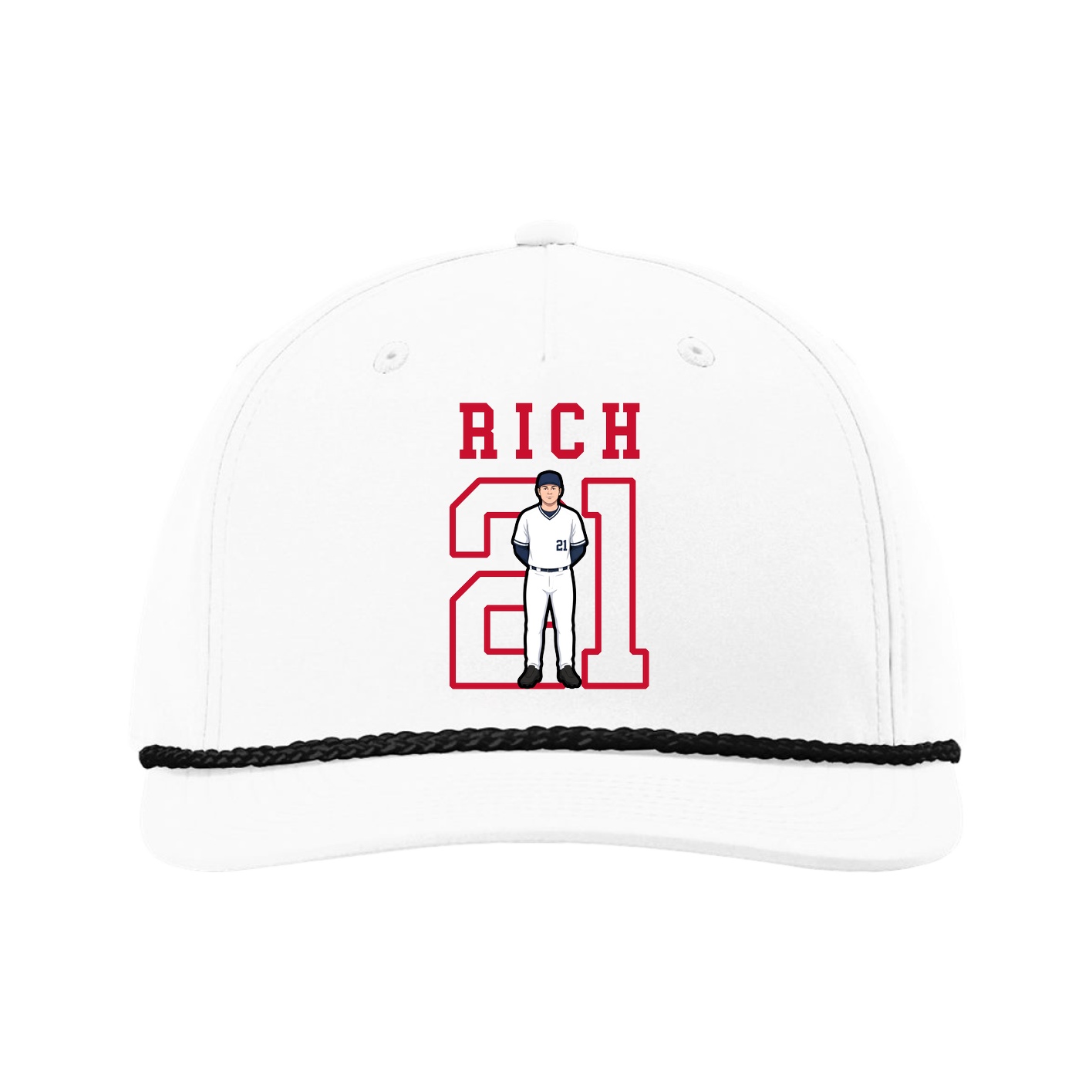 Five-Panel Classic Rope Cap — Shirsey in White
