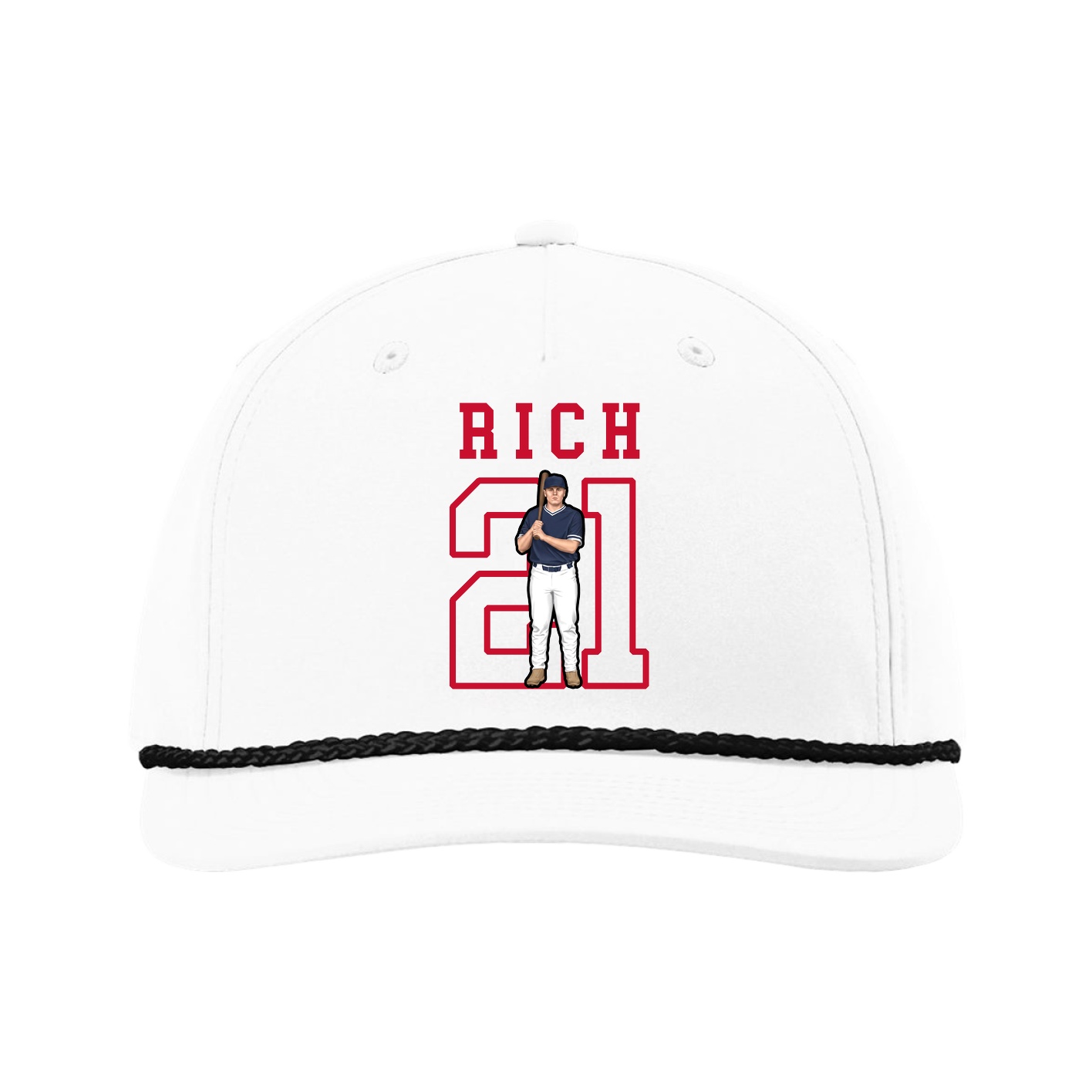 Five-Panel Classic Rope Cap — Shirsey in White