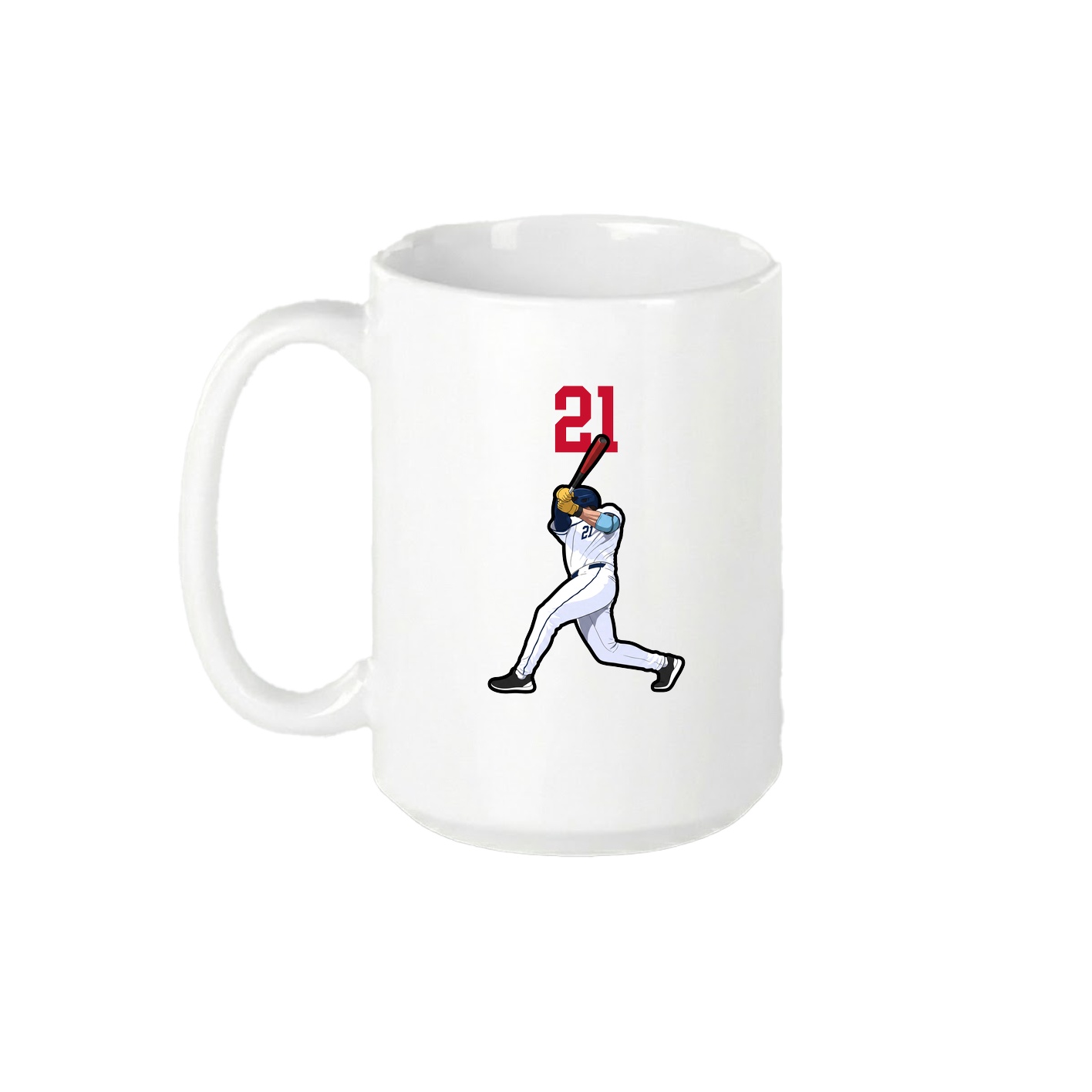 15oz Coffee Mug — Number Top in White