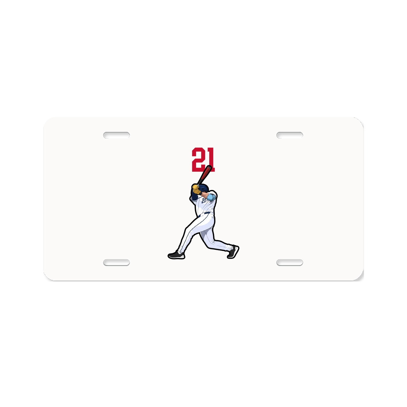 License Plate — Number Top in Classic