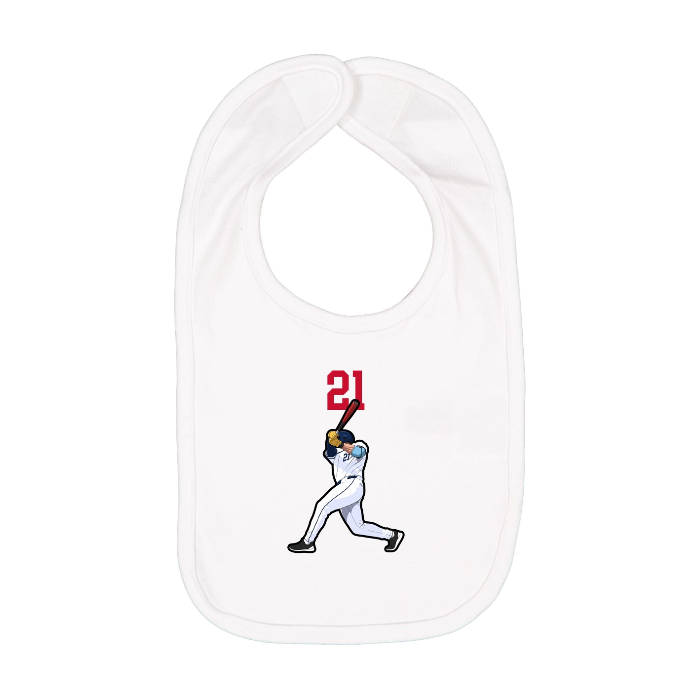 Infant Bib — Number Top in White