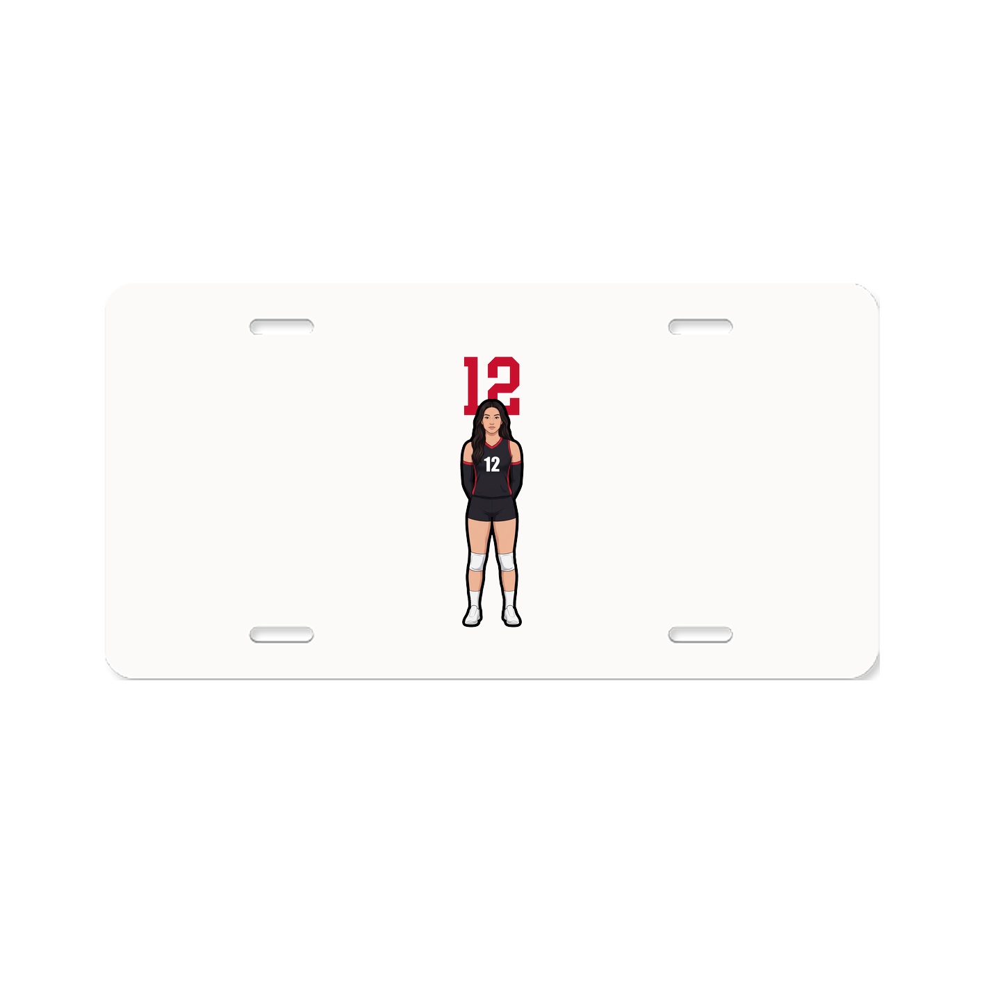 License Plate — Number Top in Classic