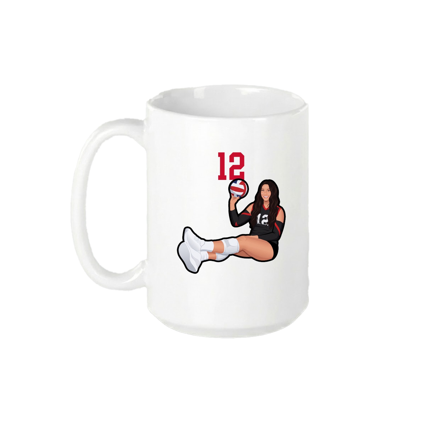 15oz Coffee Mug — Number Top in White