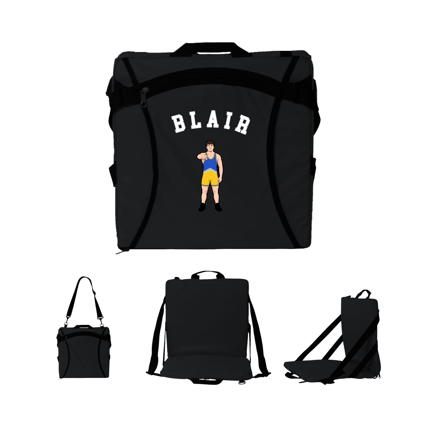Folding Stadium Seat — Shirsey Arch in Black