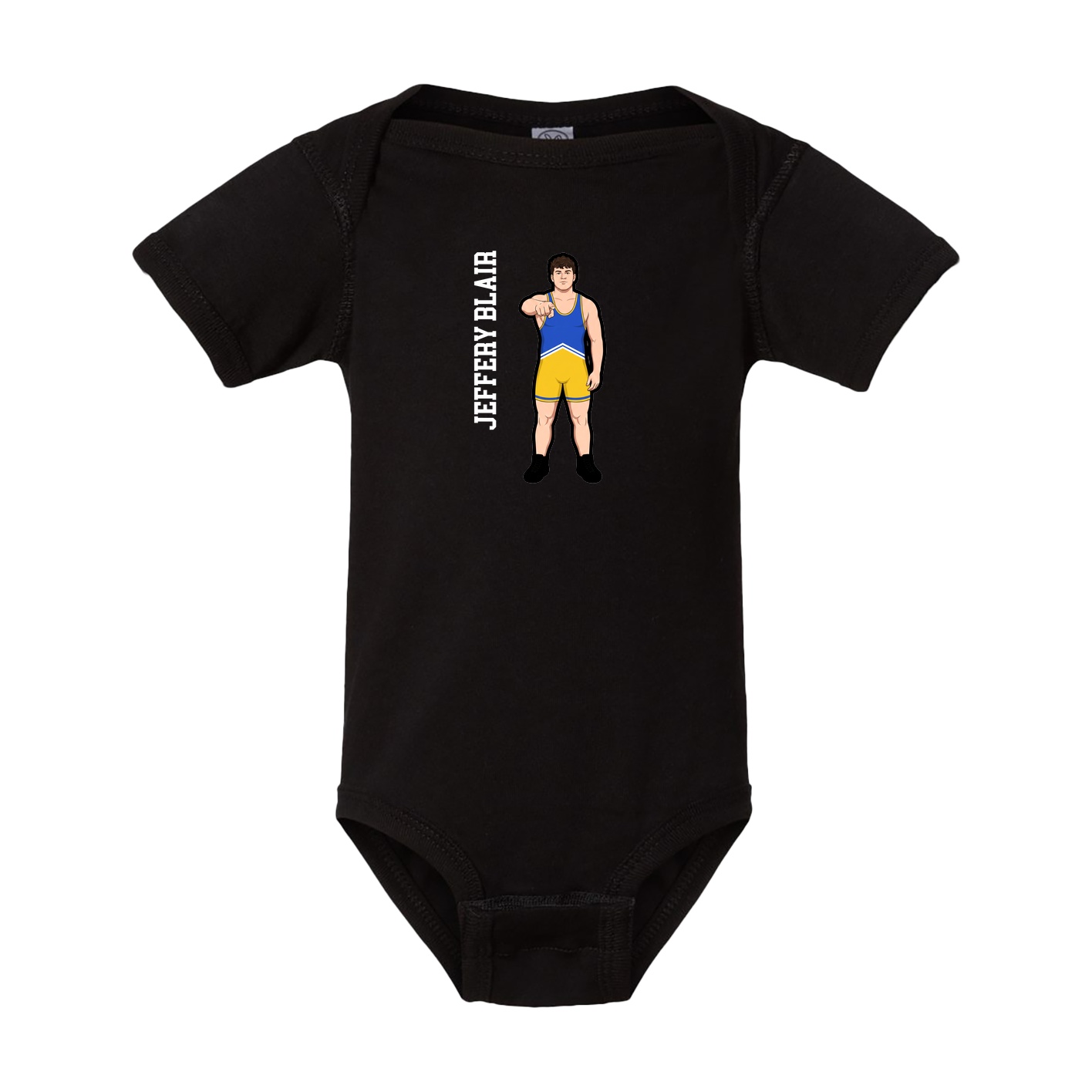 Baby Onesie — Name Vertical in Black
