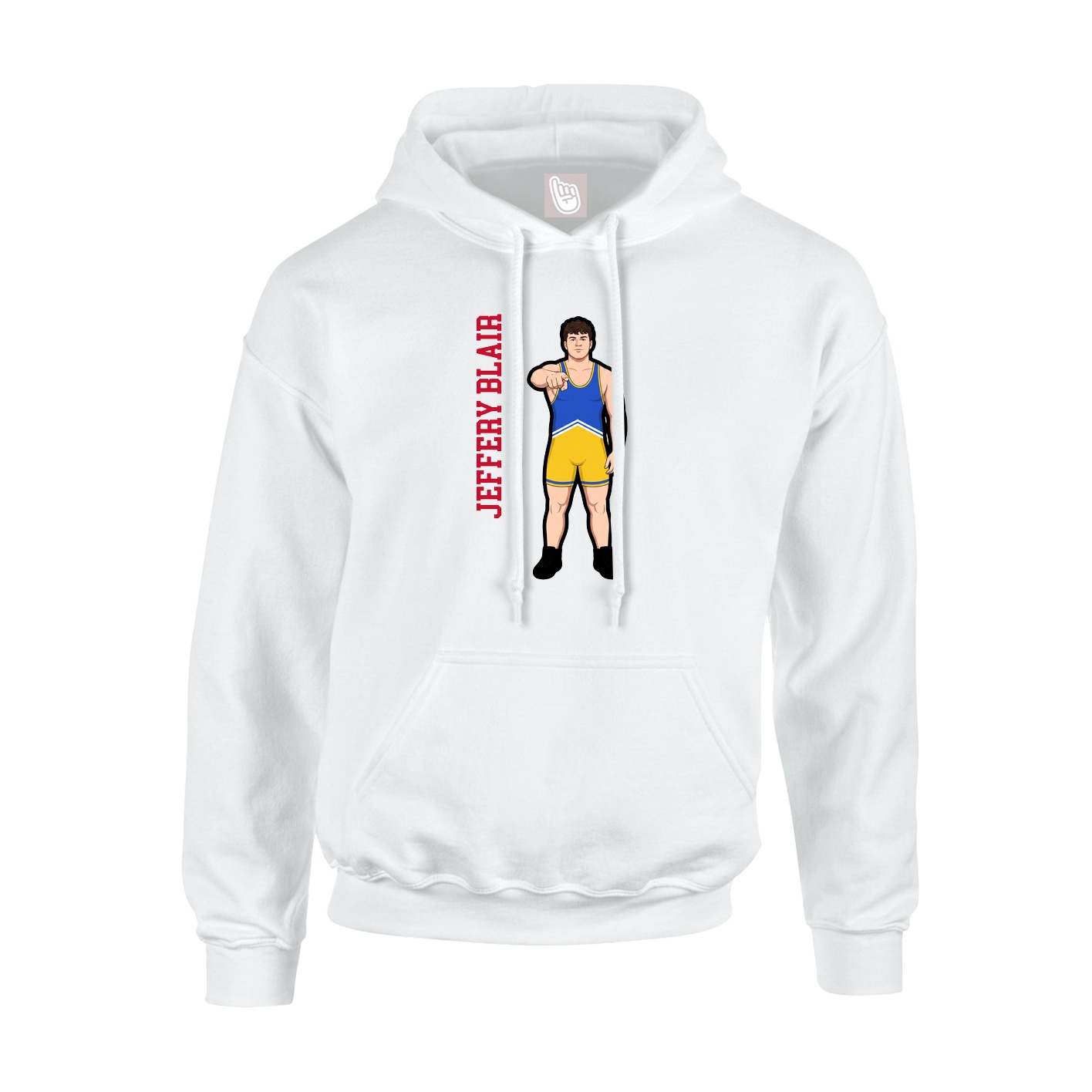 Hoodie — Name Vertical in White