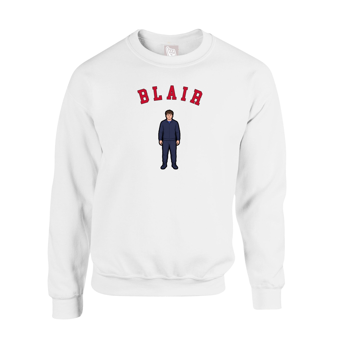 Fleece Crew — Shirsey Arch in White