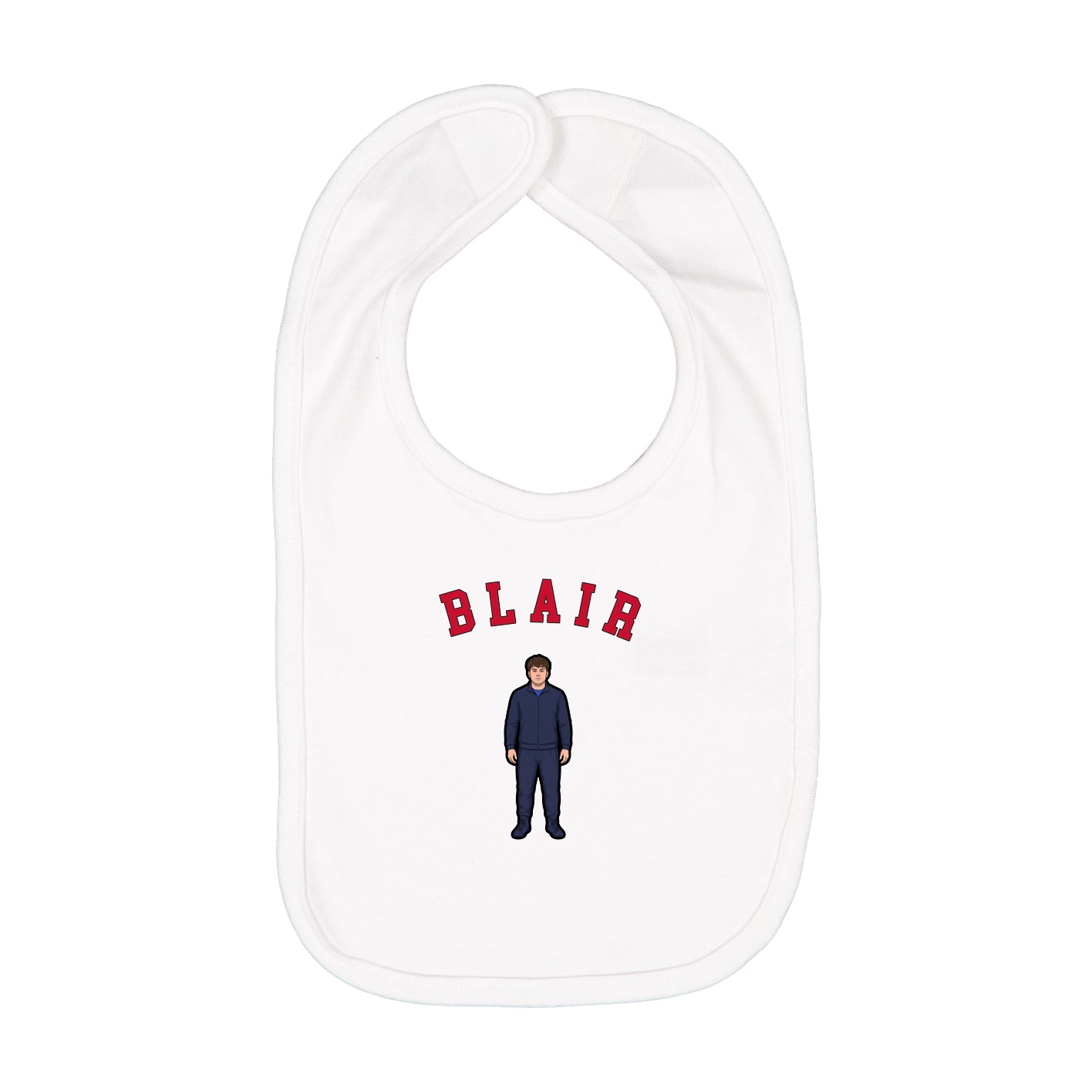 Infant Bib — Shirsey Arch in White