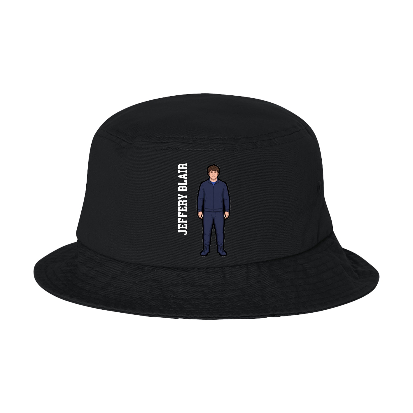 Bucket Cap — Name Vertical in Black