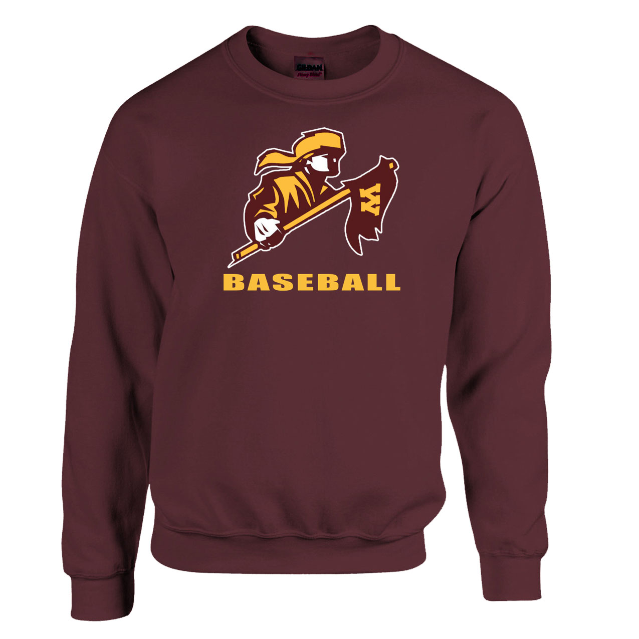 Fleece Crewneck - Maroon - Big Logo