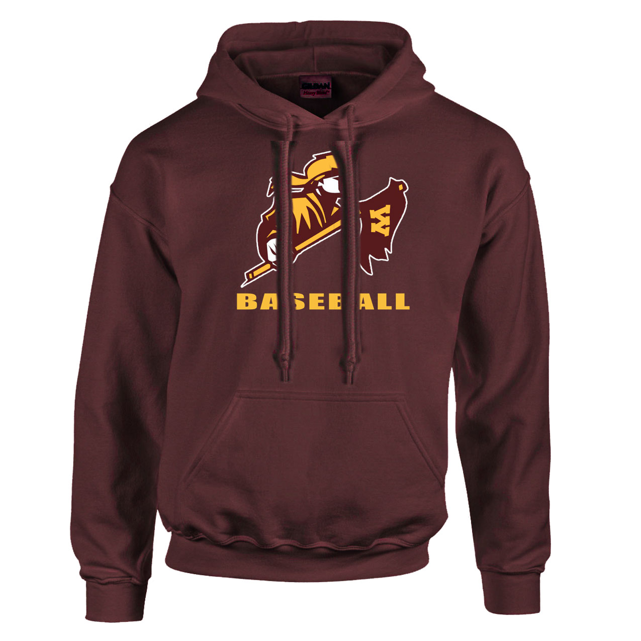 Fleece Hoodie - Maroon - Big Logo