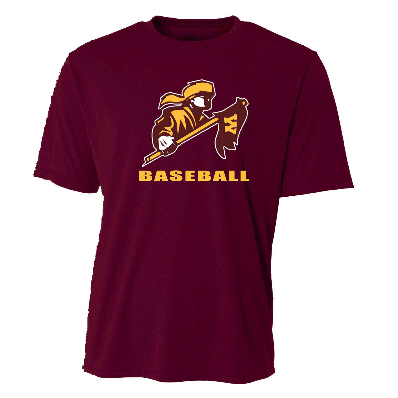 Men's Performance T-Shirt - Maroon - Big Logo