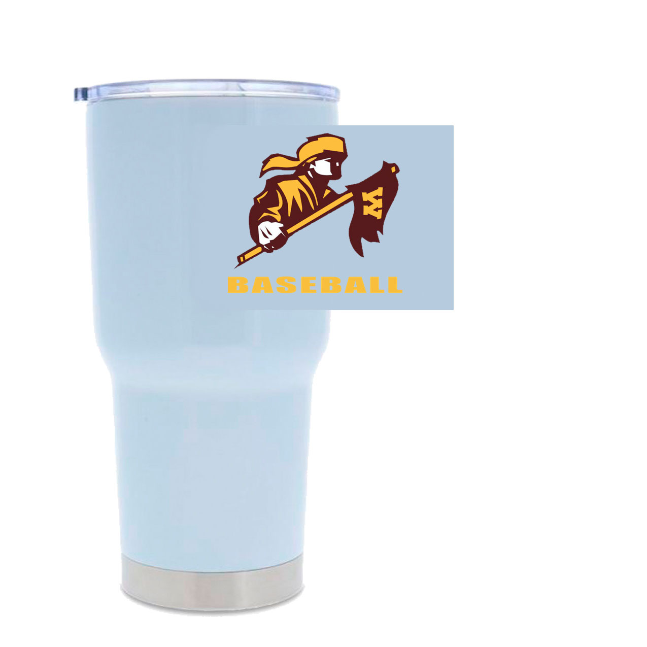 30oz Stainless Steel Tumbler - White - Big Logo