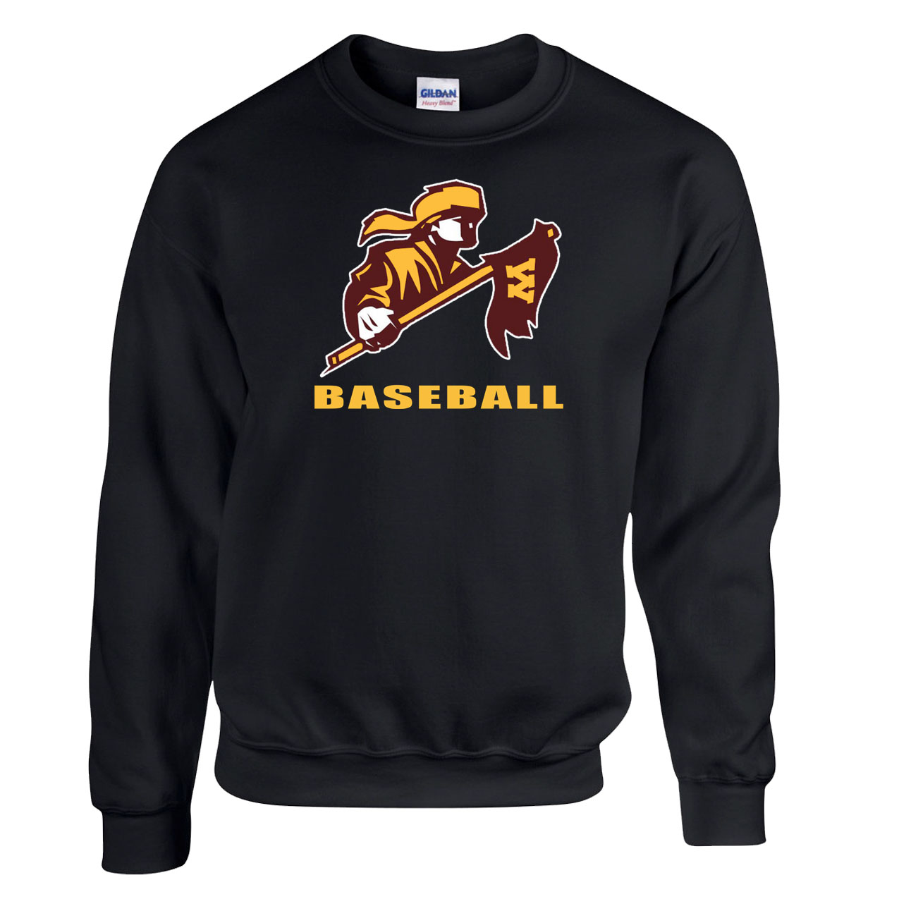 Fleece Crewneck - Black - Big Logo
