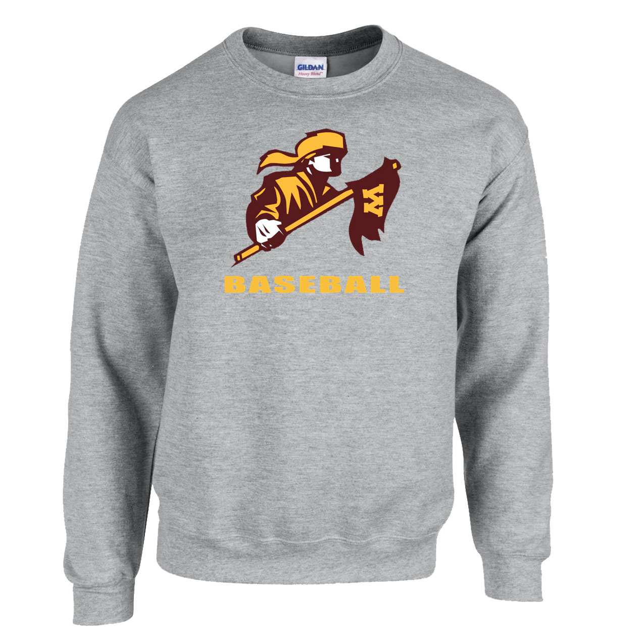 Fleece Crewneck - Sport Grey - Big Logo