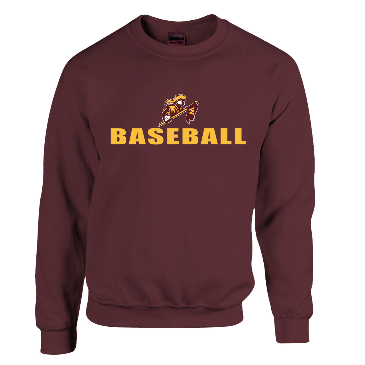 Fleece Crewneck - Maroon - Logo Sport Name