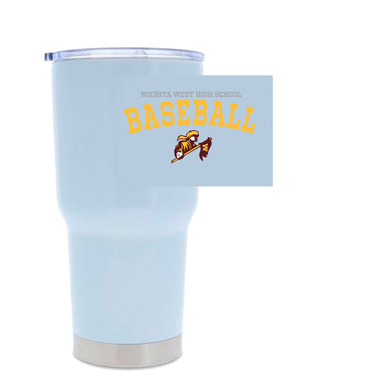 30oz Stainless Steel Tumbler - White - Sport Arch