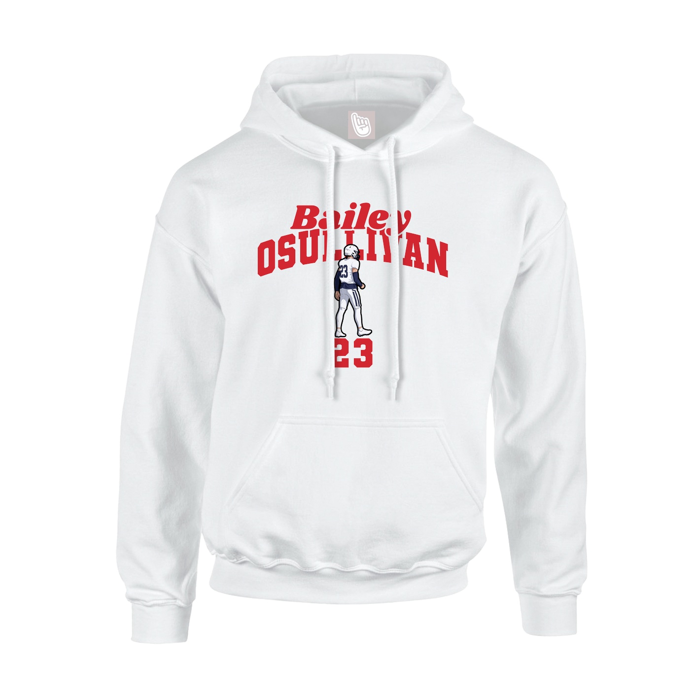 Hoodie — Signature Arch in White