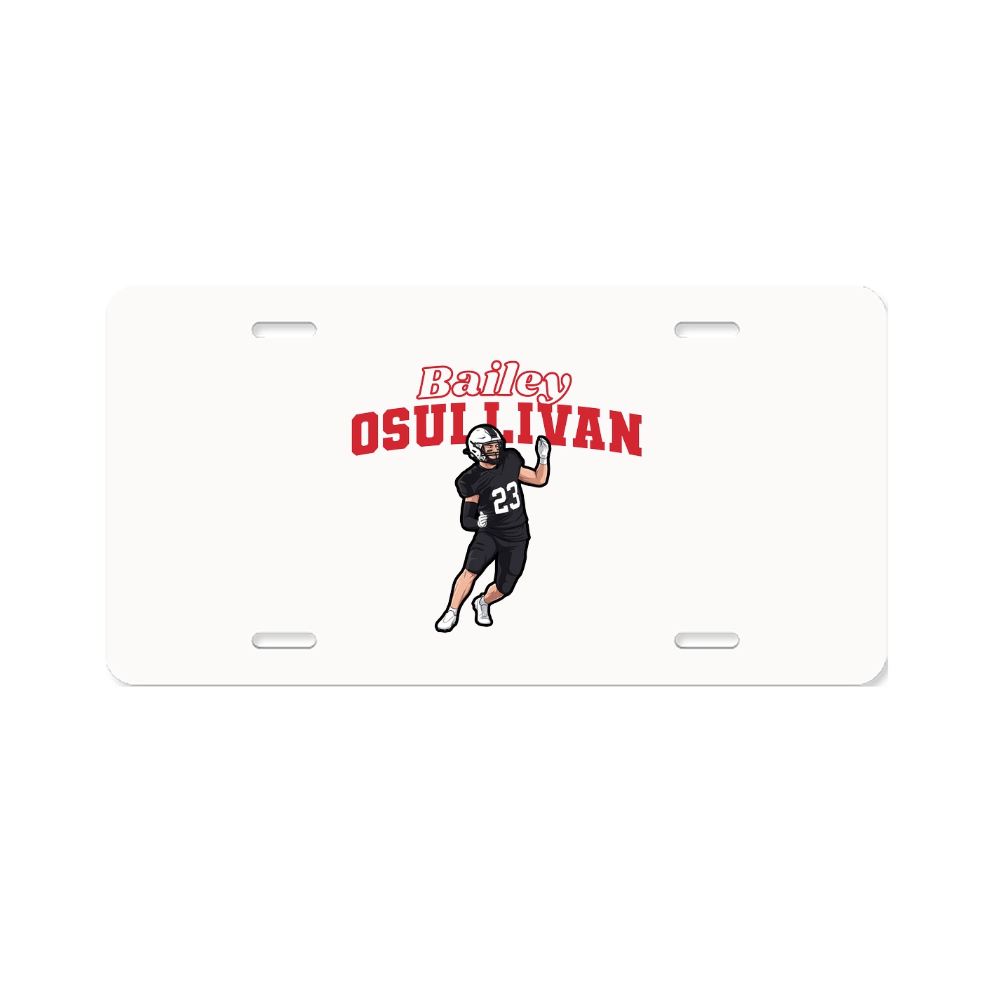 License Plate — Name Arch in Classic