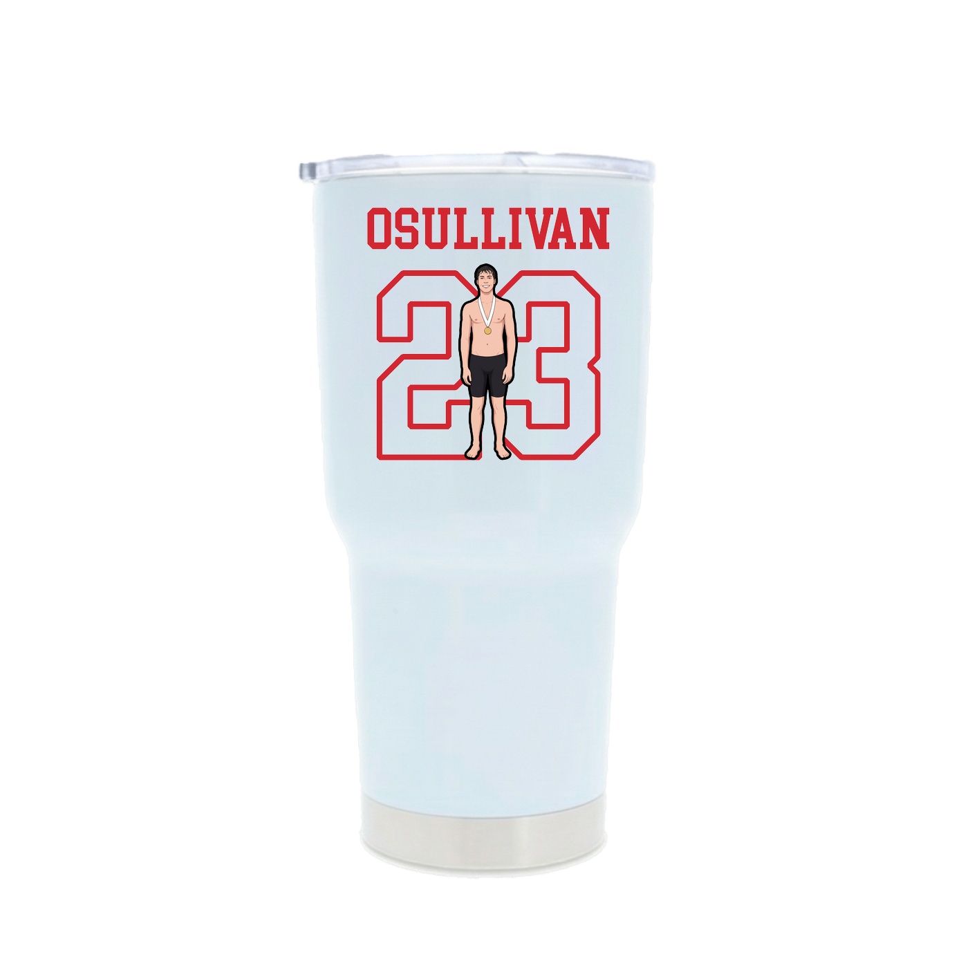 30oz Stainless Steel Tumbler — Shirsey in White