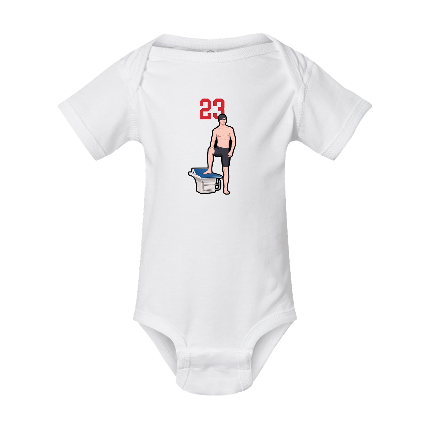 Baby Onesie — Number Top in White