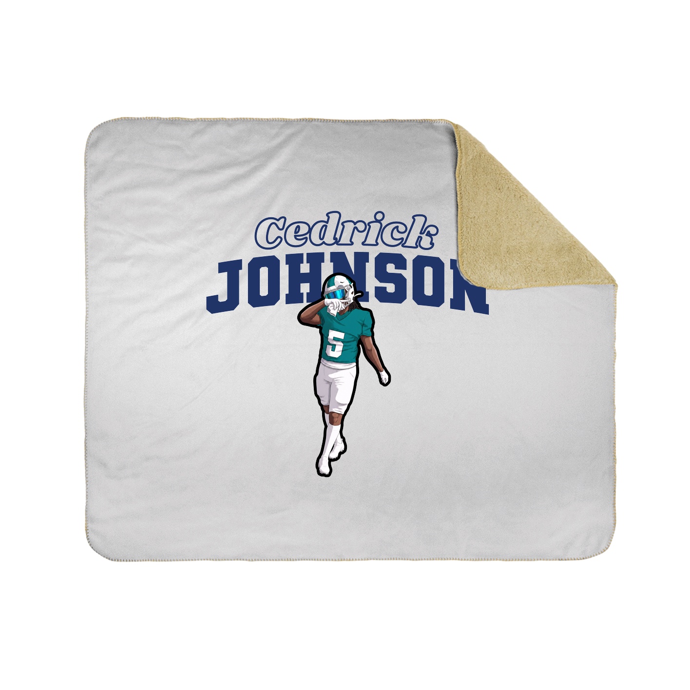 Throw Blanket — Name Arch in White